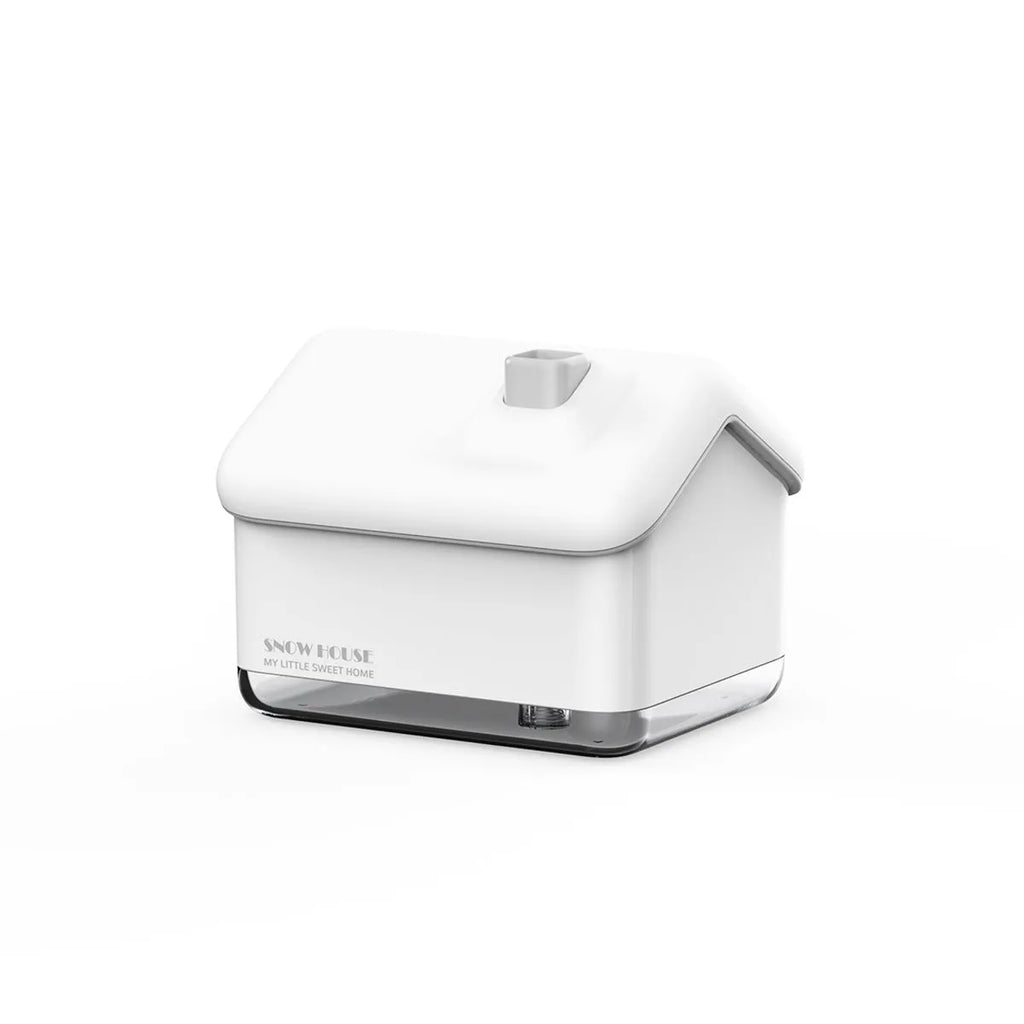White igloo-shaped USB humidifier and essential oil diffuser with 300ml tank and LED light