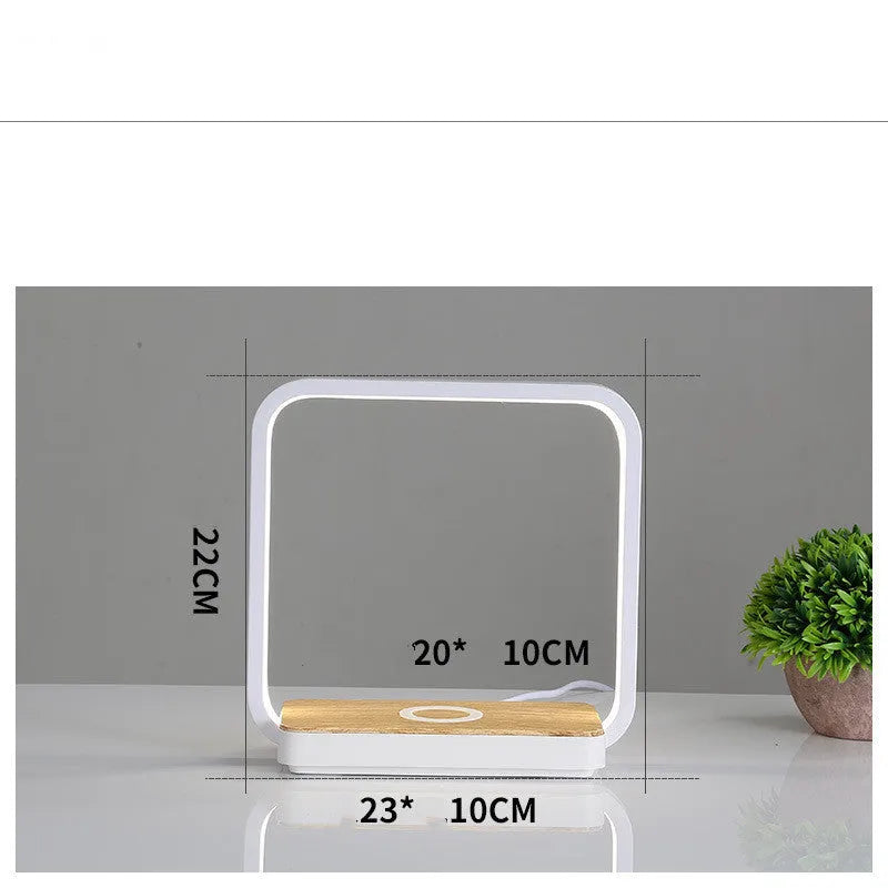 Smart voice-activated bedside lamp with aluminium shade in white or gold finish