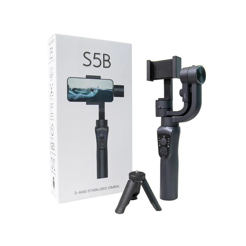 S5B three-axis mobile phone stabiliser with extension rod and tripod for handheld filming