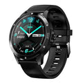 Waterproof sports smart bracelet with circular IPS display on silicone wristband