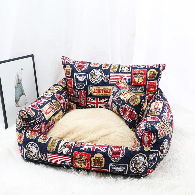 Canvas pet nest for sofa in autumn winter with 58cm size and colour options