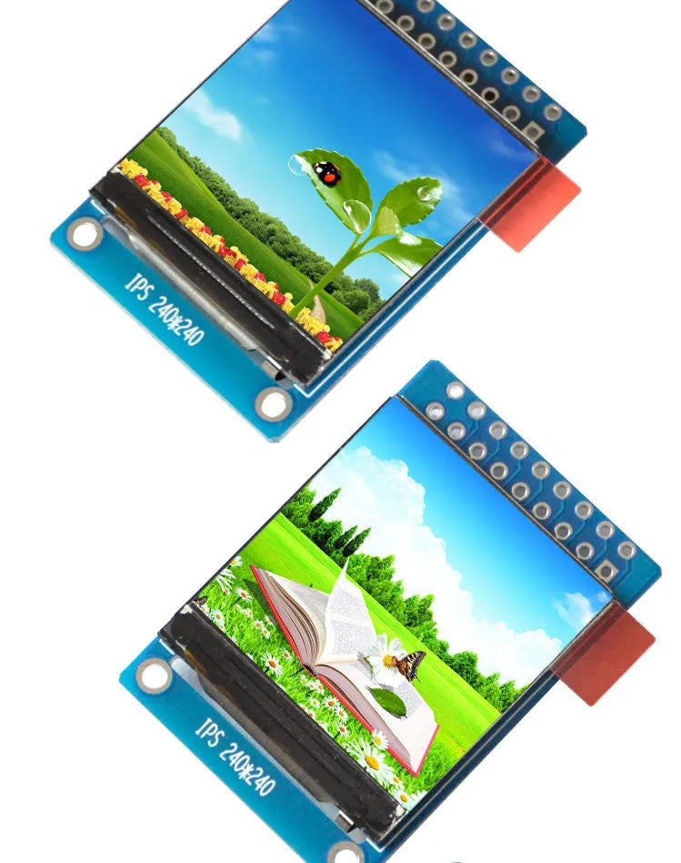 1.3 inch 240x240 IPS LCD colour display module with 18-pin connector.