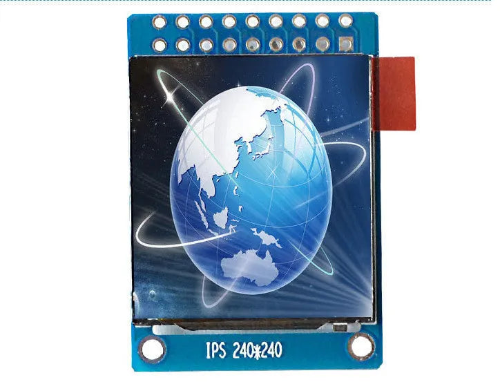 1.3 inch 240x240 IPS LCD colour display module with 18-pin connector.