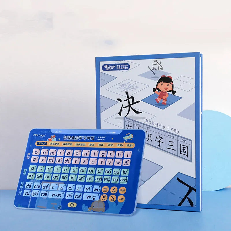 Learn to Read Chinese Spelling Training Characters Audio Wall Chart with tablet and Pinyin cards for children