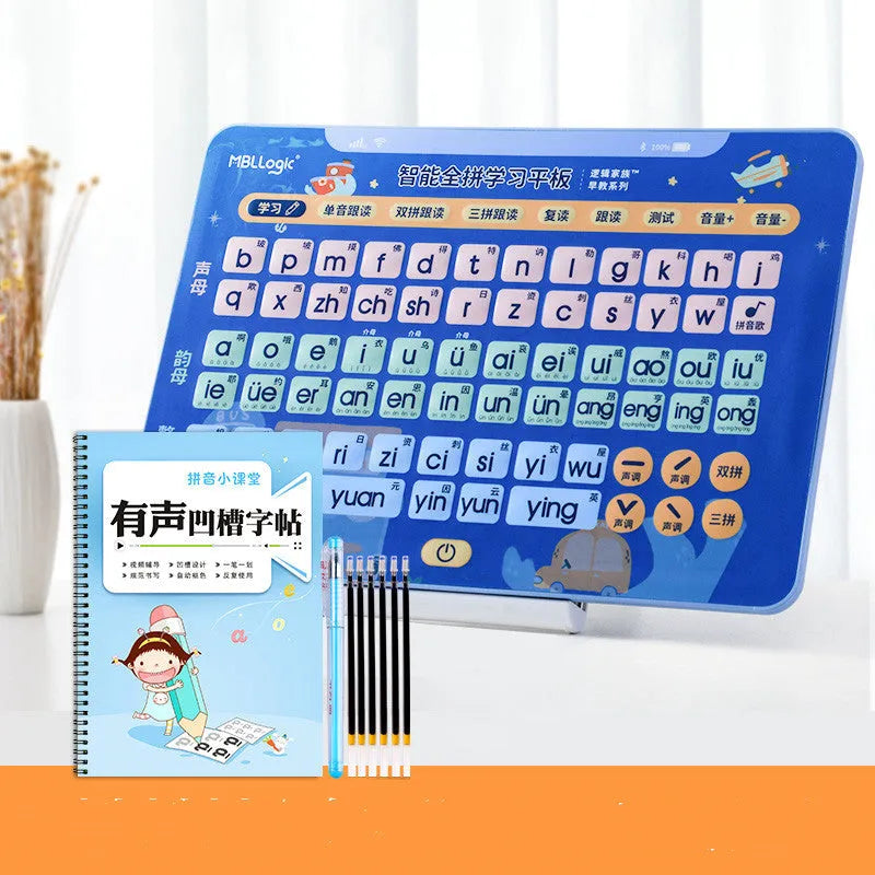 Learn to Read Chinese Spelling Training Characters Audio Wall Chart with tablet and Pinyin cards for children