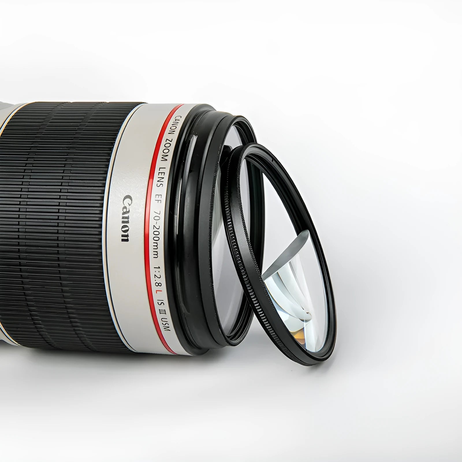 77mm half moon mirror split focus filter with rotating thread for SLR creative photography