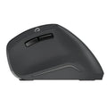 Vertical 2.4G wireless mouse in black with ergonomic shape, 1600dpi, and six buttons