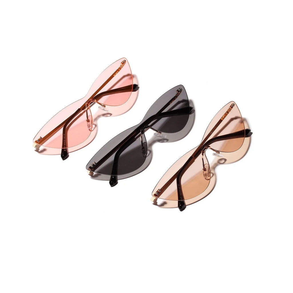 Brown lens vintage sunglasses with a metal frame for adults