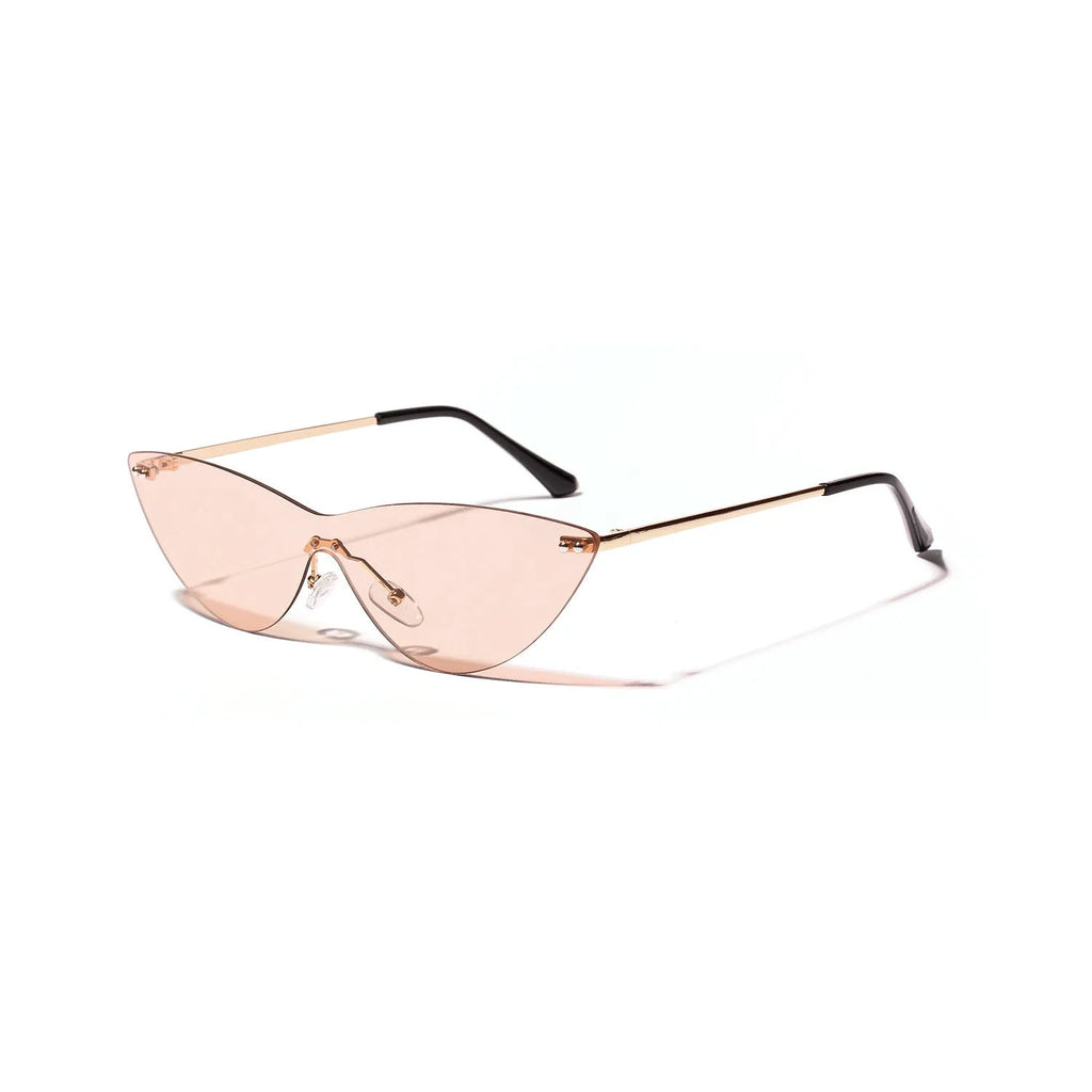 Brown lens vintage sunglasses with a metal frame for adults