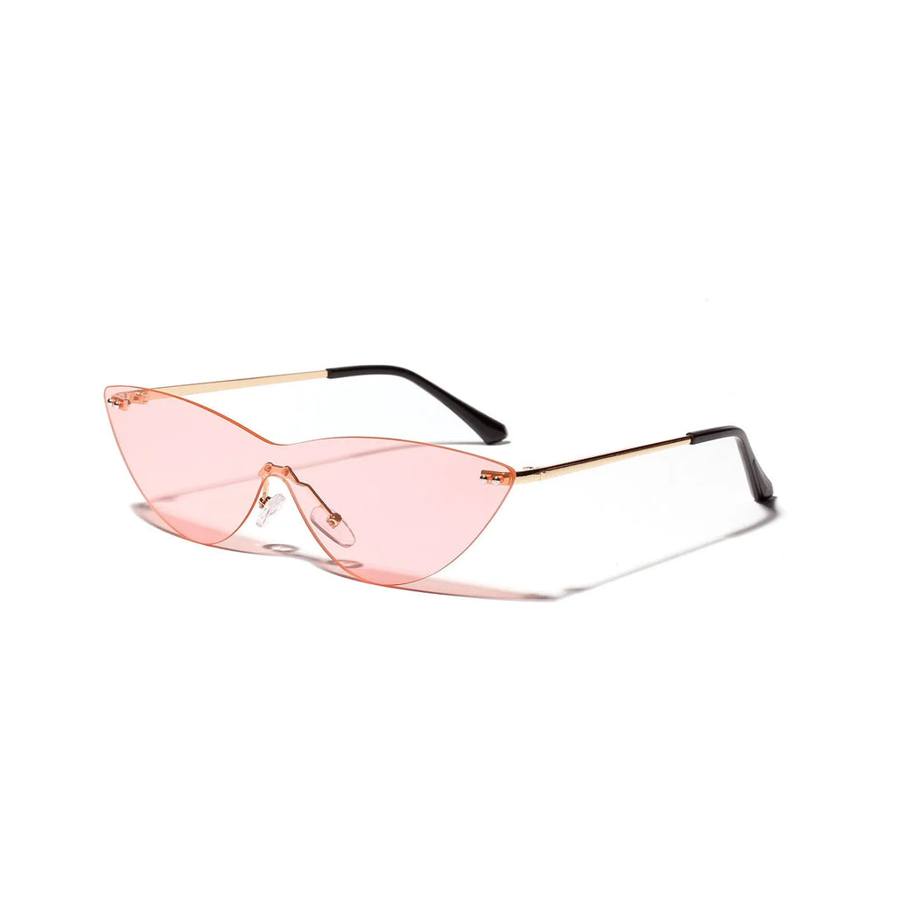 Brown lens vintage sunglasses with a metal frame for adults