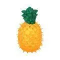 Dog bite resistant rubber sound toy with light effects in lemon style for canine play