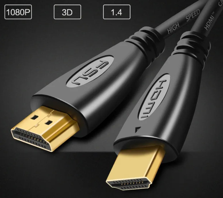 FSU HDMI 1.4V cable with gold-plated connectors and oxygen-free copper wire in a coiled length