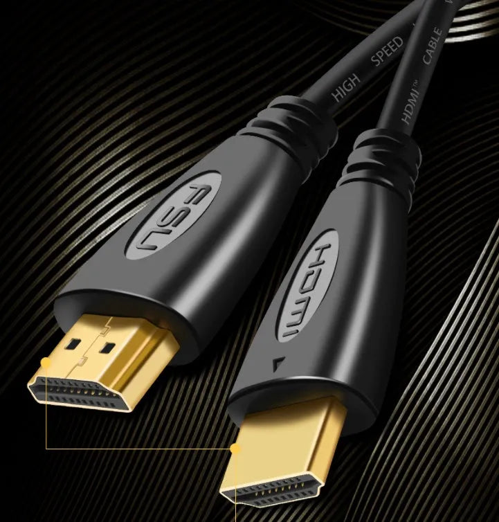 FSU HDMI 1.4V cable with gold-plated connectors and oxygen-free copper wire in a coiled length