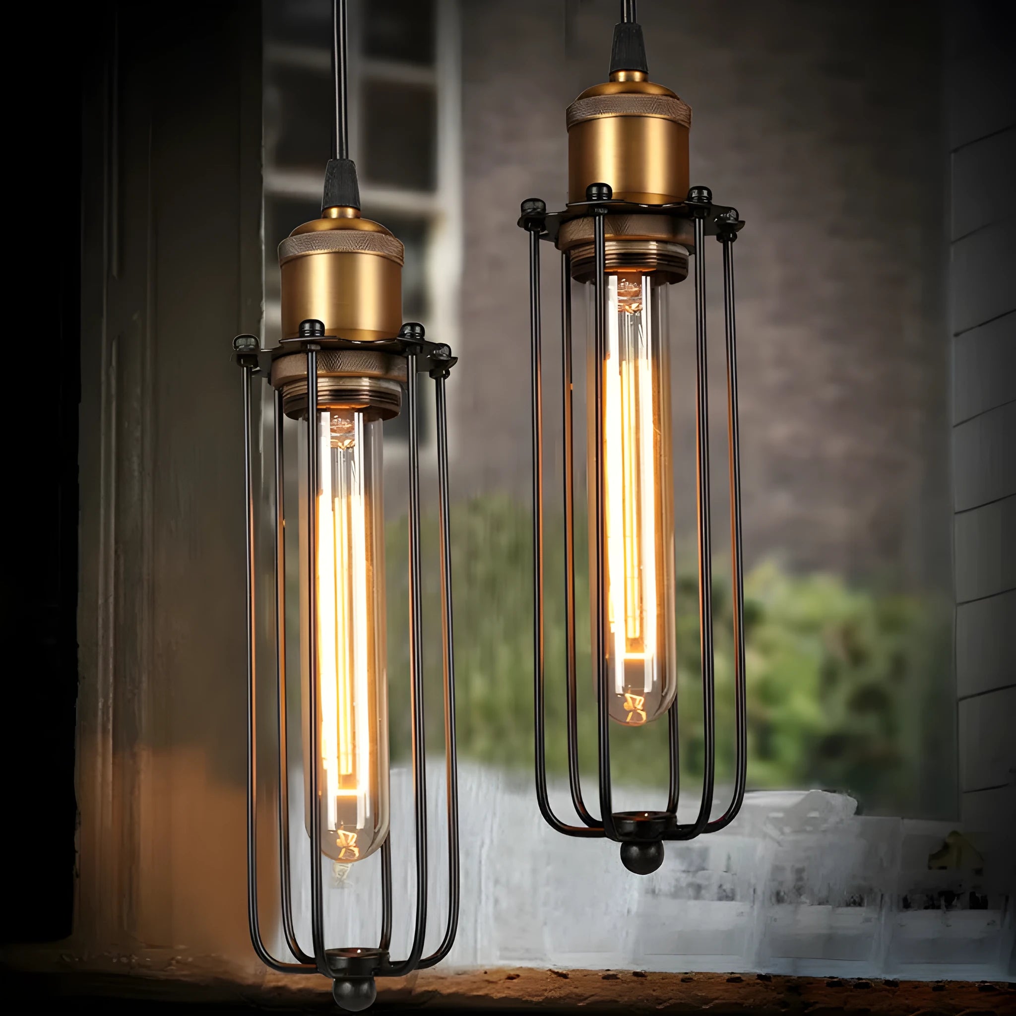 Brown iron Nordic retro industrial gladiator chandelier ceiling light fixture