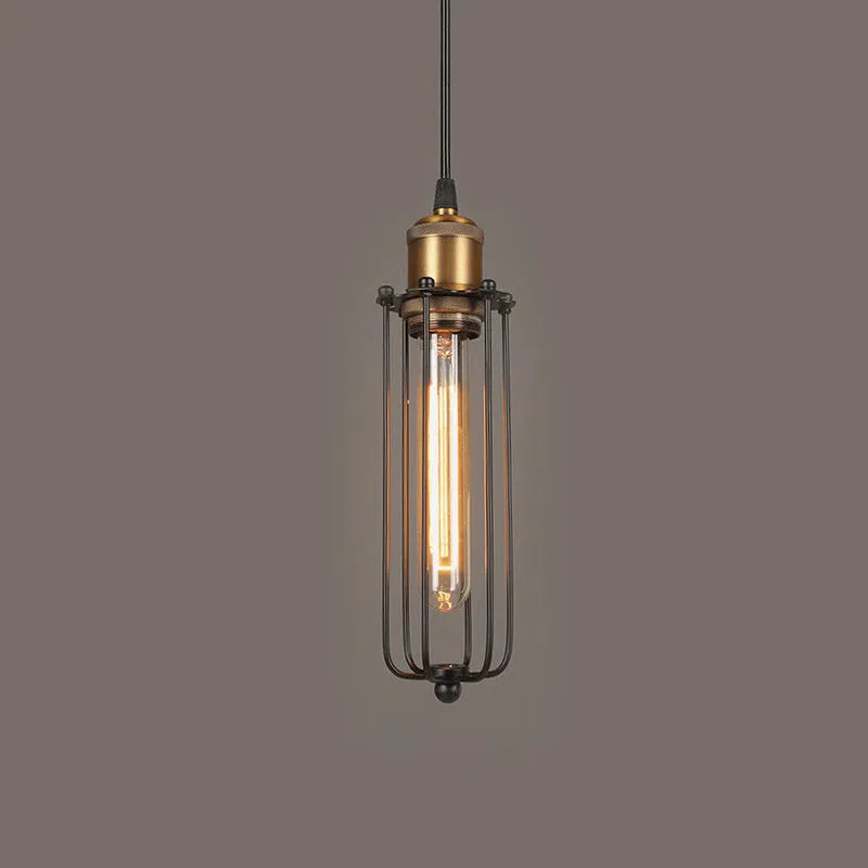 Brown iron Nordic retro industrial gladiator chandelier ceiling light fixture
