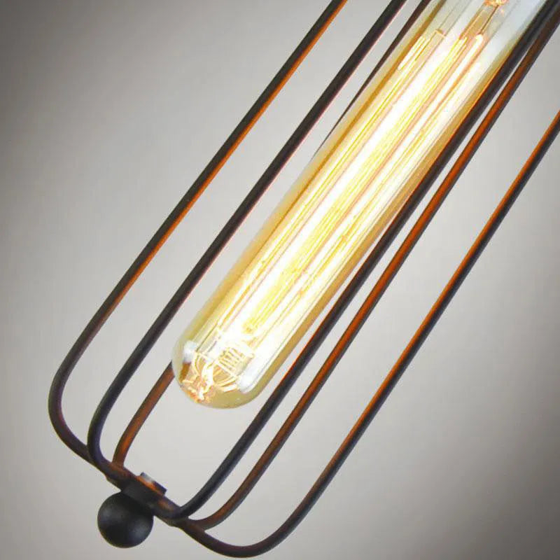 Brown iron Nordic retro industrial gladiator chandelier ceiling light fixture
