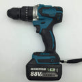 Cordless 21V electric impact drill with 13mm chuck and lithium battery pack