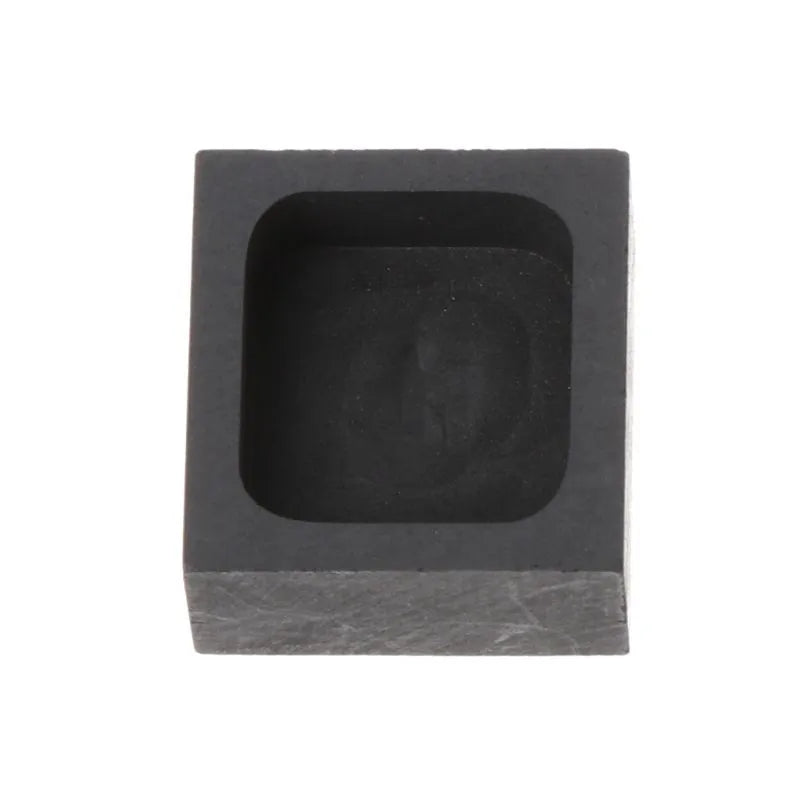 Square high-purity graphite crucible for melting gold, silver, and other precious metals