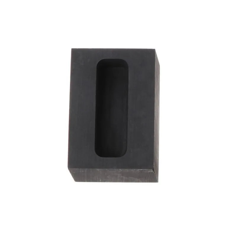 Square high-purity graphite crucible for melting gold, silver, and other precious metals
