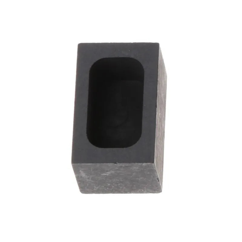 Square high-purity graphite crucible for melting gold, silver, and other precious metals