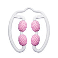 Purple annular silicone leg massage roller for muscle recovery