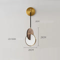 Long-line walnut wood wall chandelier with warm white light for bedroom or study