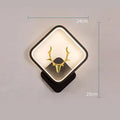 Nordic-style deer head wall lamp with antler design and remote control for dimmable lighting.