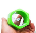 Yellow and green ABS plastic spiral vegetable cutter for kitchen use