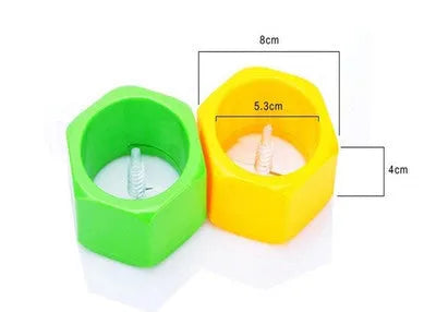 Yellow and green ABS plastic spiral vegetable cutter for kitchen use