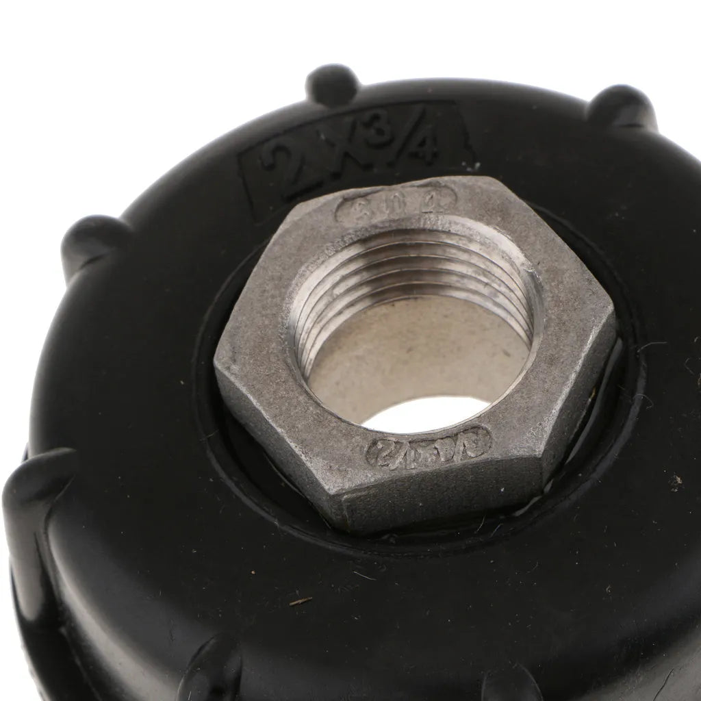 1000 litre chemical barrel joint connector with stainless steel and PP plastic construction