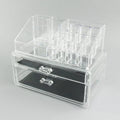 Clear acrylic foldable storage box with 18 litre capacity for makeup organisation