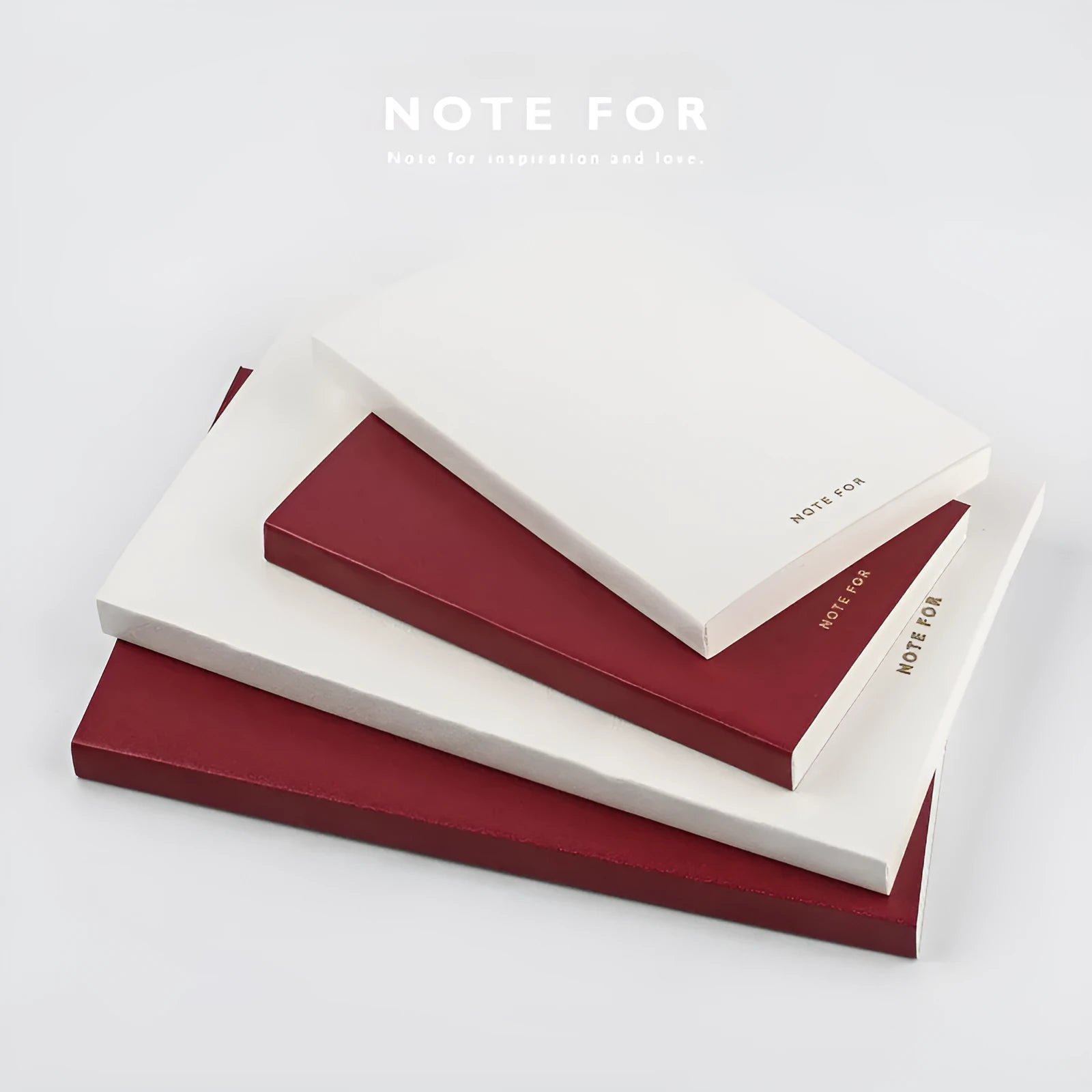 Simple retro soft imitation leather cover notebook in red or white A5 size with dot matrix page layout