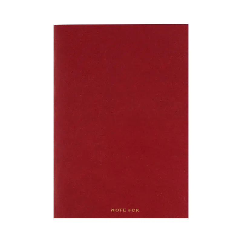 Simple retro soft imitation leather cover notebook in red or white A5 size with dot matrix page layout