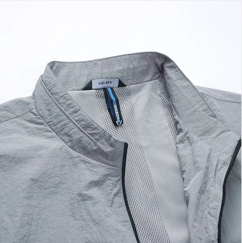 Kentino men's thin blue summer city shirt made from 100% polyester on a hanger.