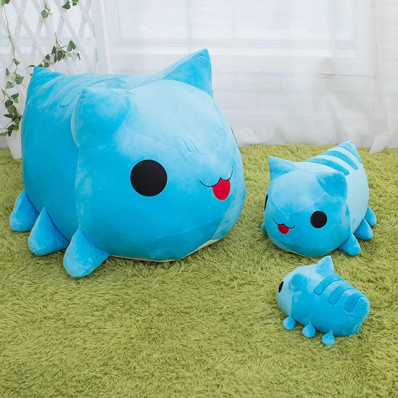 Cute cartoon short plush toy doll in tongue style, 50 cm height, soft fabric