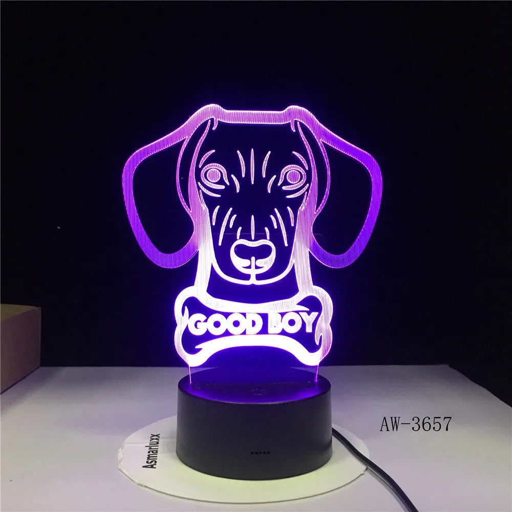 Remote control touch LED table lamp with colourful gradient acrylic shade on a black ABS base.