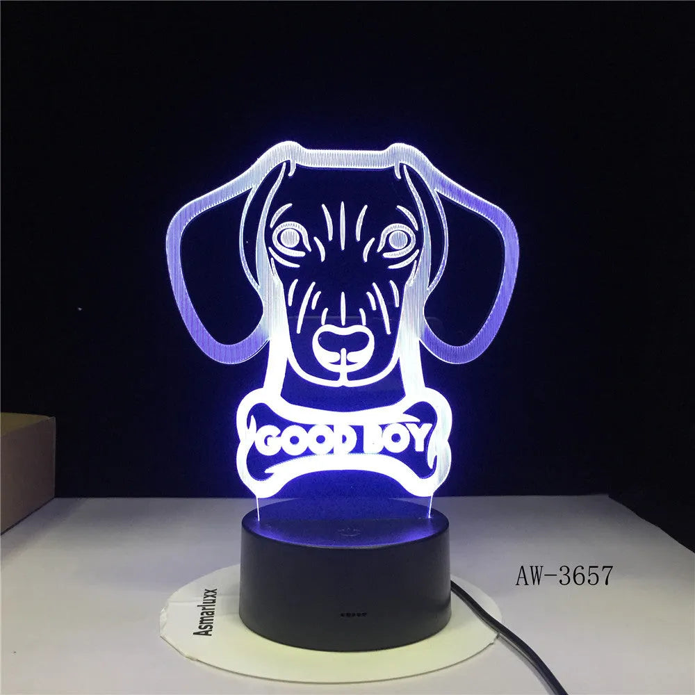 Remote control touch LED table lamp with colourful gradient acrylic shade on a black ABS base.