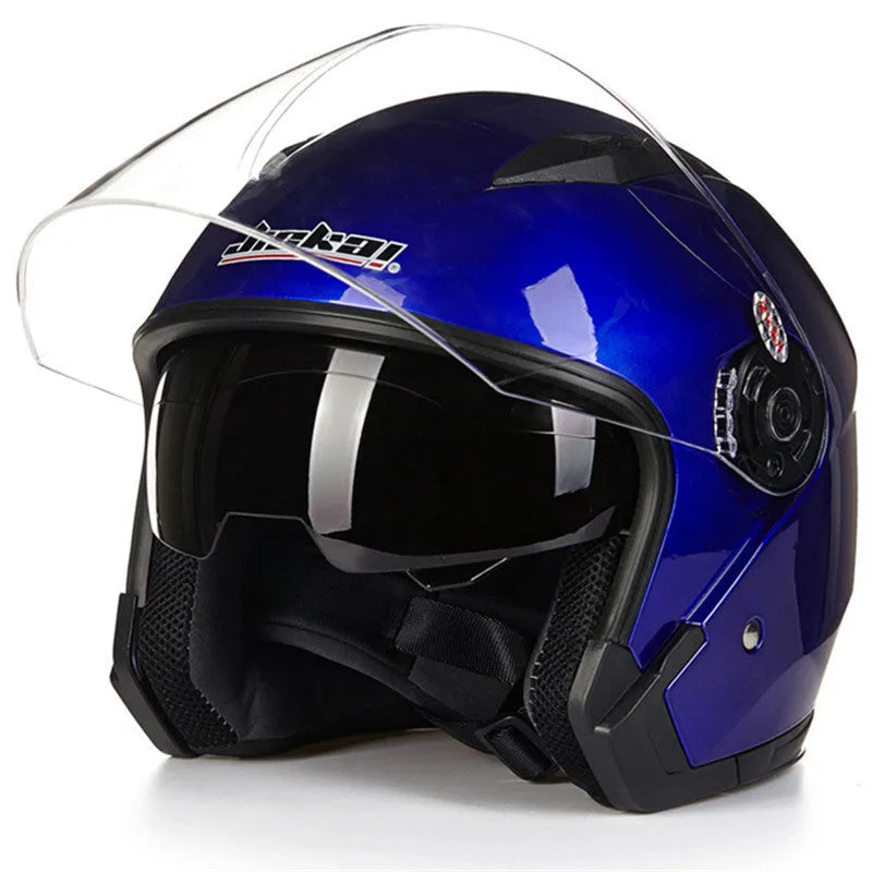 Open face jet style motorcycle helmet JK-512 in multiple colour and size options