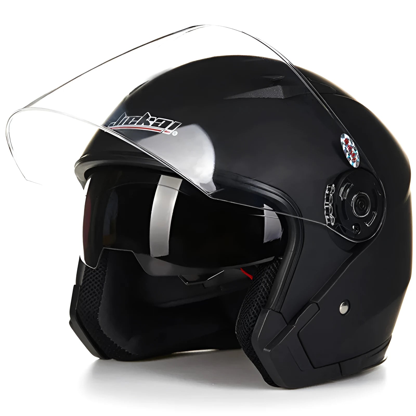Open face jet style motorcycle helmet JK-512 in multiple colour and size options
