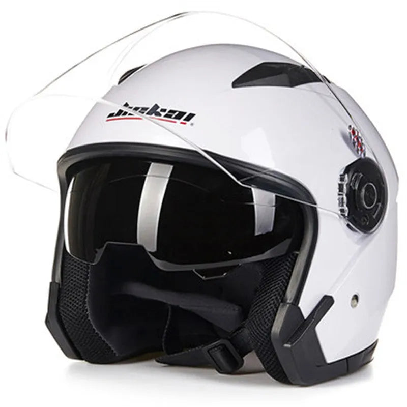 Open face jet style motorcycle helmet JK-512 in multiple colour and size options