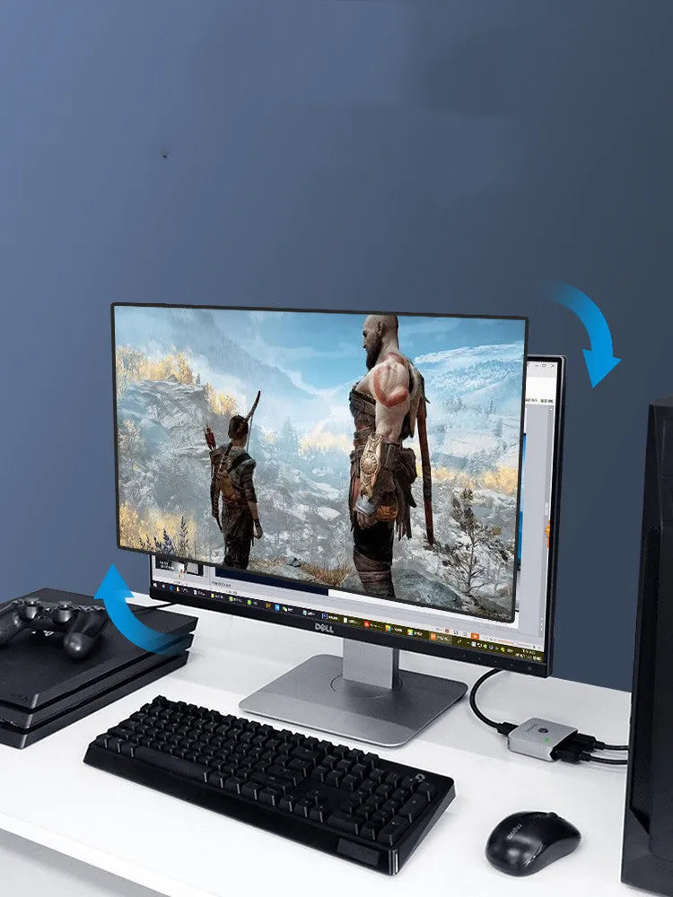 Grey Haibeisi HDMI 1.2 switcher device for splitting one video source to two monitors or TVs.