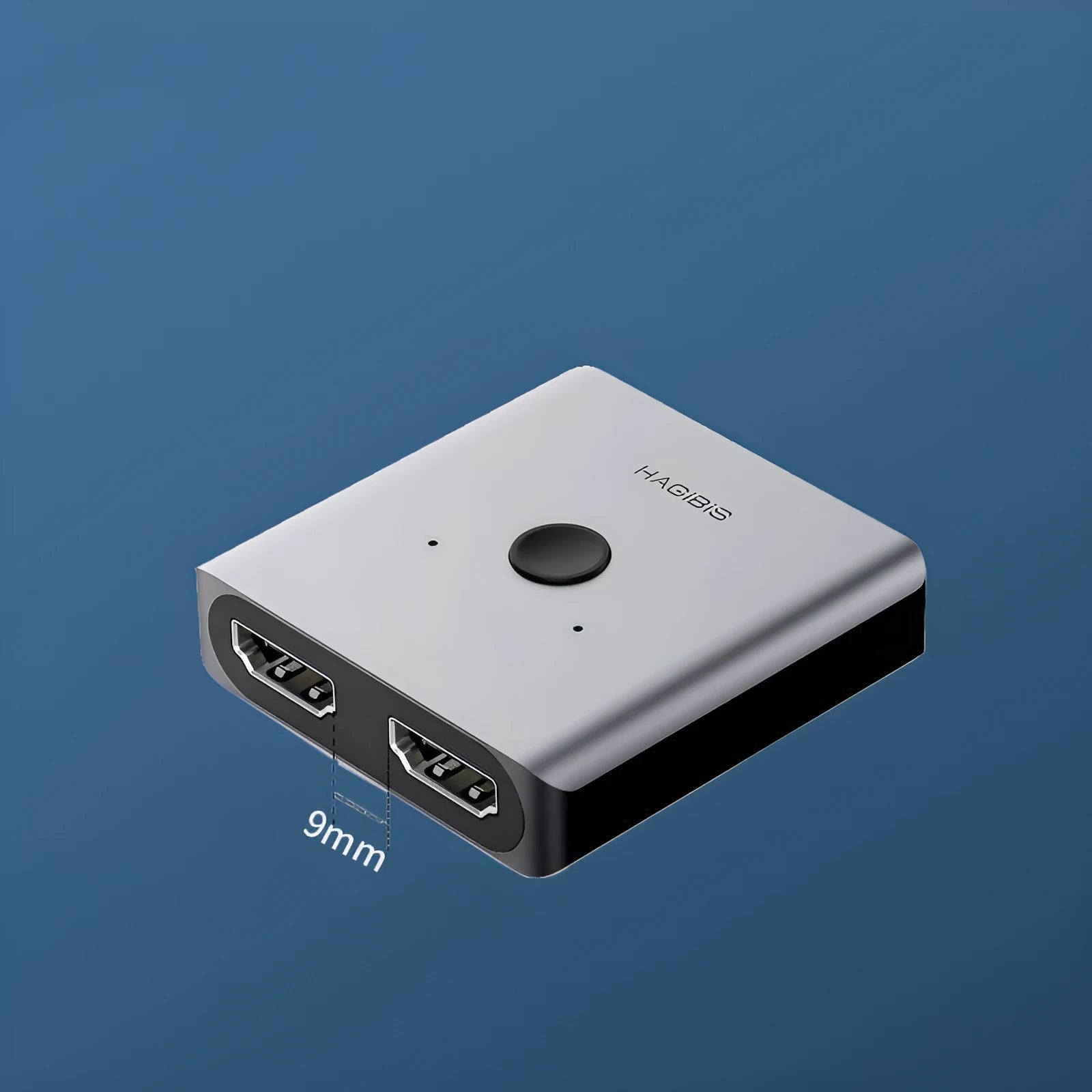 Grey Haibeisi HDMI 1.2 switcher device for splitting one video source to two monitors or TVs.
