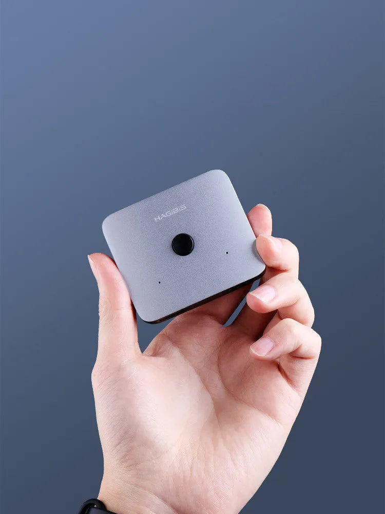 Grey Haibeisi HDMI 1.2 switcher device for splitting one video source to two monitors or TVs.