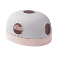 Mochi Dong Dong Le cat turntable toy in avocado green, blue gray, and pink purple colour options, made from PP and TPE materials