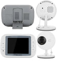 White 3.5 inch digital wireless baby monitor with display showing nursery scene