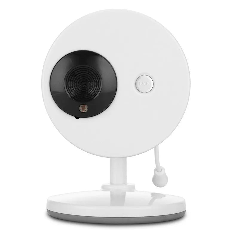 White 3.5 inch digital wireless baby monitor with display showing nursery scene
