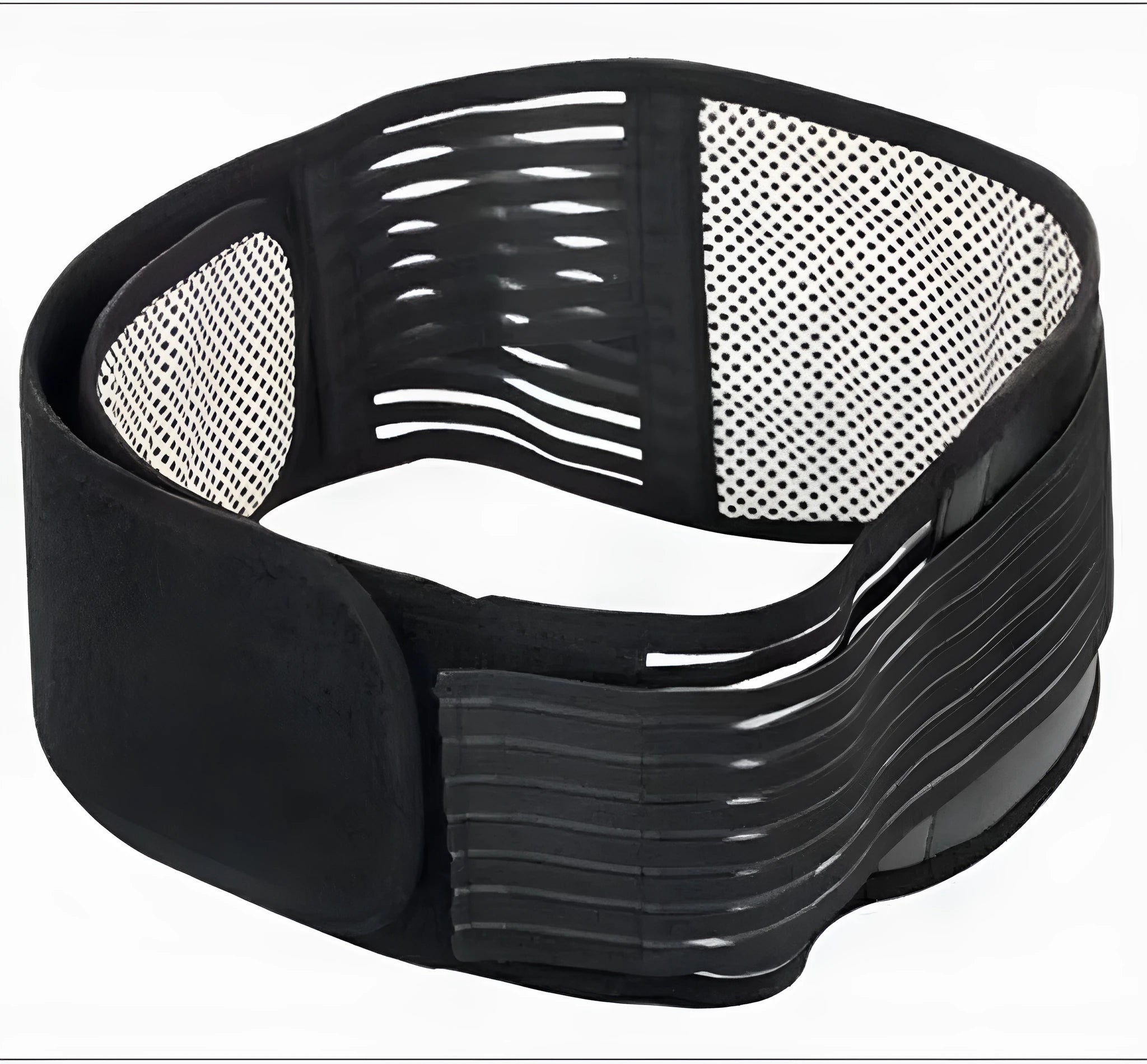 Self-heating waist protection belt in elastic cloth material for lumbar muscle strain support