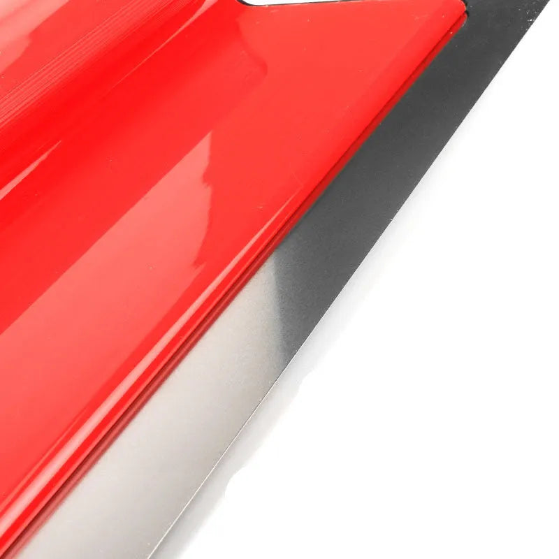 Red handle 40 cm levelling scraper tool with 0.2 mm blade for putty and wallpaper work