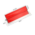 Red handle 40 cm levelling scraper tool with 0.2 mm blade for putty and wallpaper work