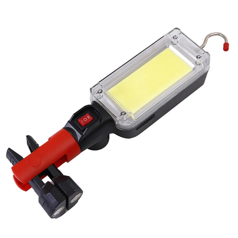 Portable COB LED work light with magnetic base and USB charging cable